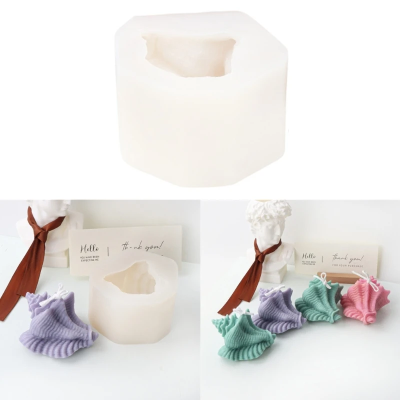 

Cute Conch Shape Candle Silicone Mold for Hand-made Desk Decorations Gypsum Epoxy Resin Candle Silicone Baking Mould