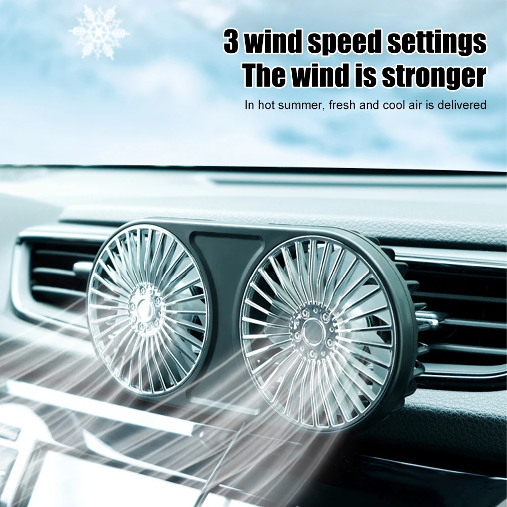Mini Car Fan USB Powered Dual-Head with 3 Speeds Dashboard Fan with Stand and Clip Car Cooling Fan Accessories Adjustable Angle
Mini Car Fan USB Powered Dual-Head with 3 Speeds Dashboard Fan with Stand and Clip Car Cooling Fan Accessories Adjustable Angle