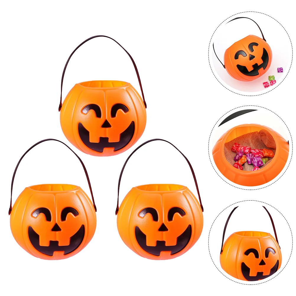3 Pcs Pumpkin Bucket Evil Candy Holders Snacks Portable Pail Plastic Halloween Basket Stand
3 Pcs Pumpkin Bucket Evil Candy Holders Snacks Portable Pail Plastic Halloween Basket Stand