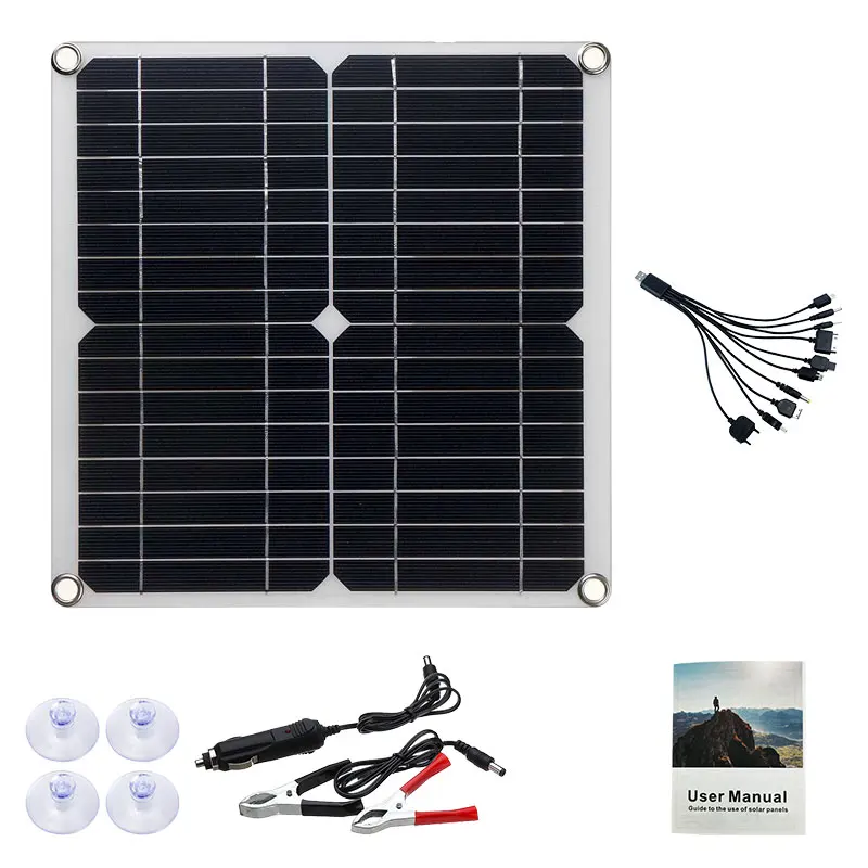 12W Solar Photovoltaic Panel Camping Caravan Charging Cables Family Generator Power Moblie Phone Battery Charger
12W Solar Photovoltaic Panel Camping Caravan Charging Cables Family Generator Power Moblie Phone Battery Charger
