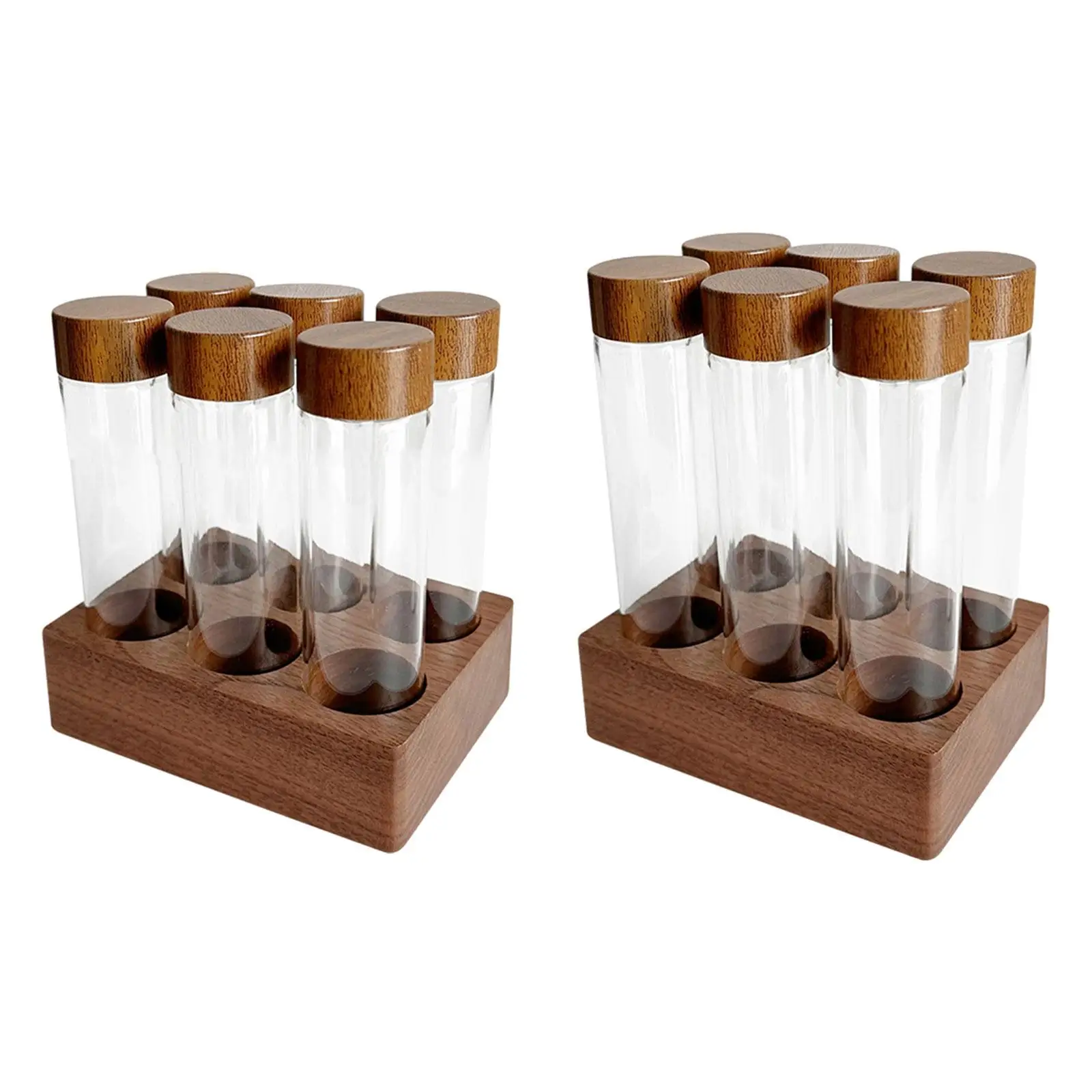 

Coffee Beans Storage Containers Clear Canister Dosing Glass Vials with Lids Coffee Bean Test Tubes for Bar Kitchen Cafe