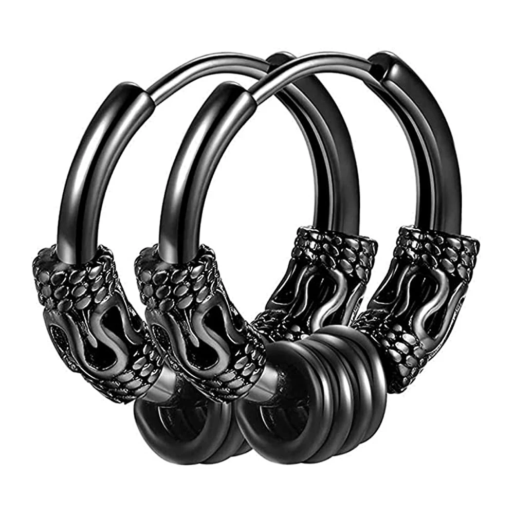 Mens Womens Vintage Hoop Earrings 14mm Surgical Titanium Steel Hip Hop Punk Aesthetic Earrings Silver Black Hypoallergenic
Mens Womens Vintage Hoop Earrings 14mm Surgical Titanium Steel Hip Hop Punk Aesthetic Earrings Silver Black Hypoallergenic