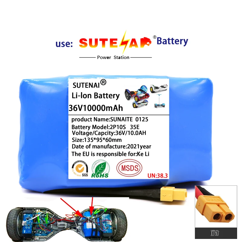 100% New 36V 18650 Li-ion battery 10s2p 36v battery 10000mAh battery pack 42V 10000mah scooter twist car battery+Free Delivery
100% New 36V 18650 Li-ion battery 10s2p 36v battery 10000mAh battery pack 42V 10000mah scooter twist car battery+Free Delivery
