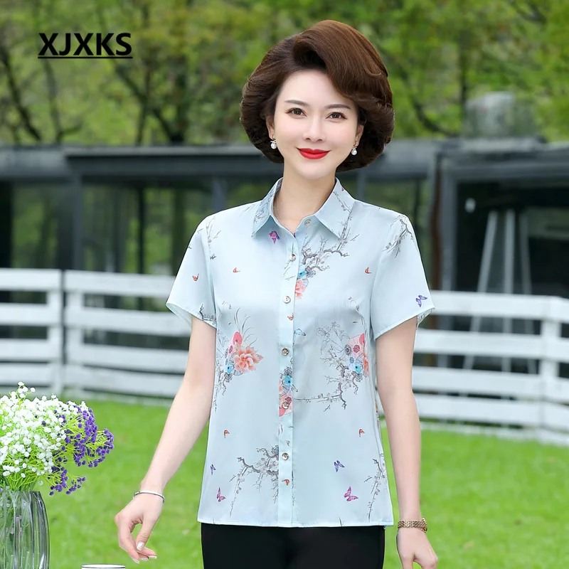 XJXKS 2022 Summer Latest Blusas De Mujer Bonitas Y Baratas Loose Plus Size Single Breasted Cardigan Women's Shirt Top
XJXKS 2022 Summer Latest Blusas De Mujer Bonitas Y Baratas Loose Plus Size Single Breasted Cardigan Women's Shirt Top