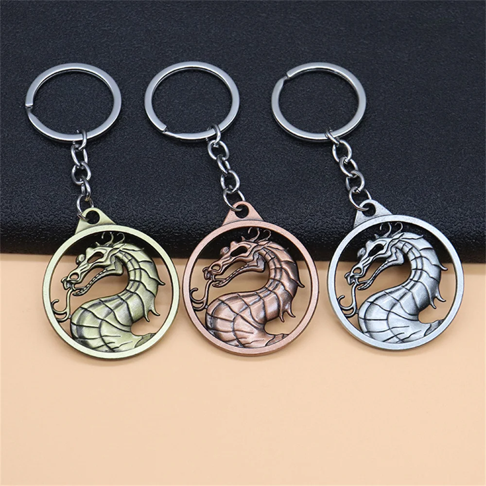 Classic Game Dragon Keychain Mortal Kombat Key Rings Men Metal Porte Clef Jewelry pendant gift
Classic Game Dragon Keychain Mortal Kombat Key Rings Men Metal Porte Clef Jewelry pendant gift