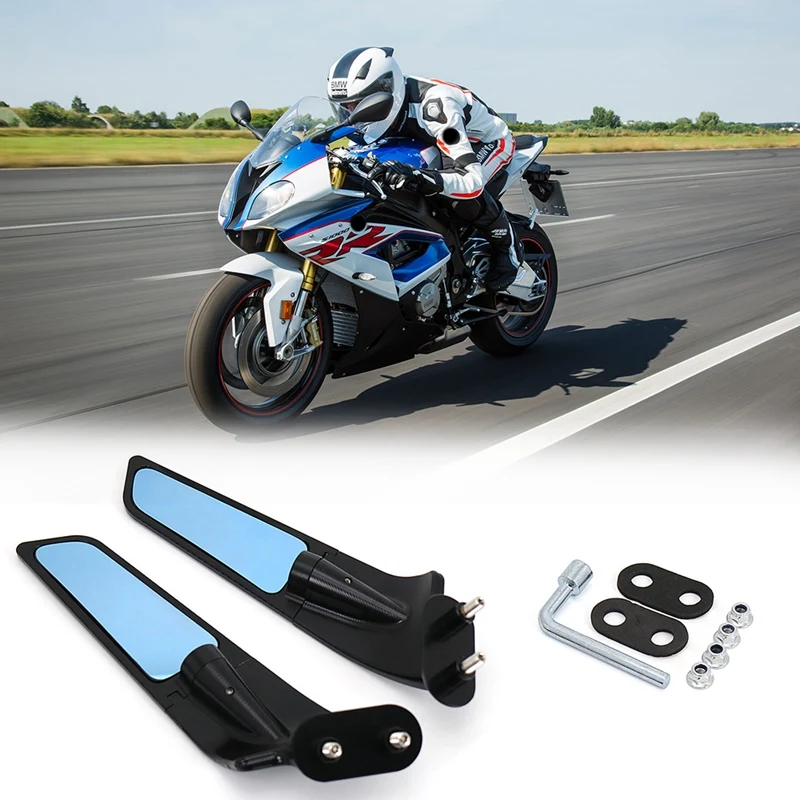 Motorcycle Side Mirrors Modified Wind Wing Adjustable Rotating Rearview Mirror for -BMW S1000RR S1000 RR 2009-2018
Motorcycle Side Mirrors Modified Wind Wing Adjustable Rotating Rearview Mirror for -BMW S1000RR S1000 RR 2009-2018