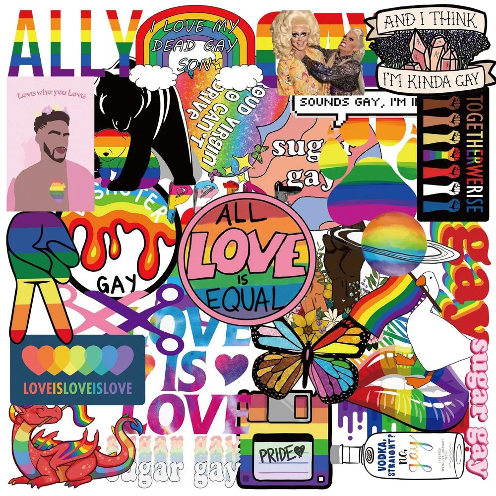 10/30/50pcs Gay LGBT Rainbow Stickers Aesthetic Colorful Decals Kids Toy Laptop Scrapbook Phone Luggage Car Waterproof Sticker
10/30/50pcs Gay LGBT Rainbow Stickers Aesthetic Colorful Decals Kids Toy Laptop Scrapbook Phone Luggage Car Waterproof Sticker