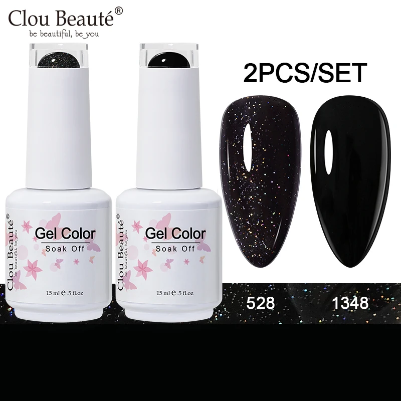 Clou Beaute 2pcs/15ml Gel Nail Polish Set Vernis Semi Permanent UV LED Gel Nail Varnish Hybrid Nail Art Manicure Glitter Polish
Clou Beaute 2pcs/15ml Gel Nail Polish Set Vernis Semi Permanent UV LED Gel Nail Varnish Hybrid Nail Art Manicure Glitter Polish