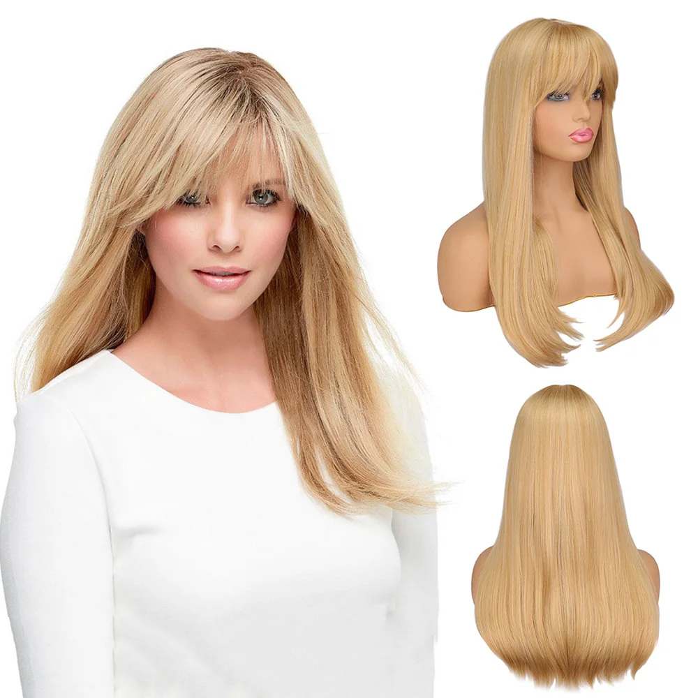 WHIMSICAL W Women Long Straight Synthetic Wigs with Bangs Heat Resistant Party Daily Natural Wig for Women
WHIMSICAL W Women Long Straight Synthetic Wigs with Bangs Heat Resistant Party Daily Natural Wig for Women