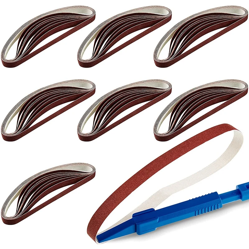 56 Pcs Replacement Belts 1/4 X 6 Inch Sanding Pen 80 120 180 240 320 400 500 Grit For Coarse Fine Grinding Polishing
56 Pcs Replacement Belts 1/4 X 6 Inch Sanding Pen 80 120 180 240 320 400 500 Grit For Coarse Fine Grinding Polishing