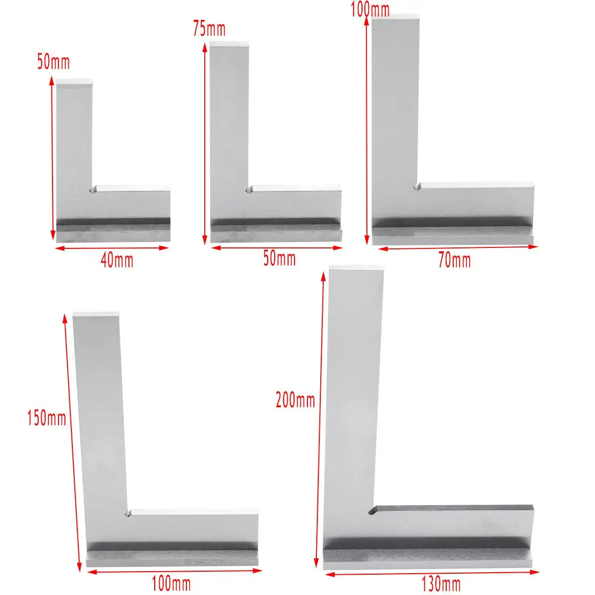 Stainless Steel Measuring Tool Machinist Square 90 Precision-Angle Gauge Corner Ruler Wide Base 5 Size DIN875-2 Grade
Stainless Steel Measuring Tool Machinist Square 90 Precision-Angle Gauge Corner Ruler Wide Base 5 Size DIN875-2 Grade