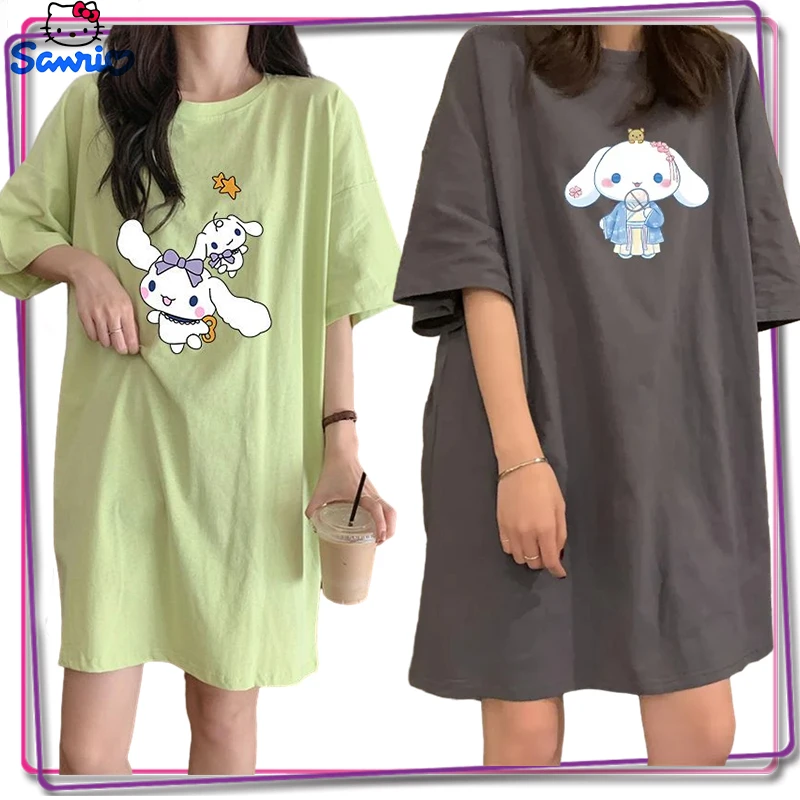 Sanrio Cinnamoroll Cartoon Pajamas Y2K Women's Short Sleeved Pajamas Kawaii Girls Loose Oversized Short Pajama Top Clothing
Sanrio Cinnamoroll Cartoon Pajamas Y2K Women's Short Sleeved Pajamas Kawaii Girls Loose Oversized Short Pajama Top Clothing