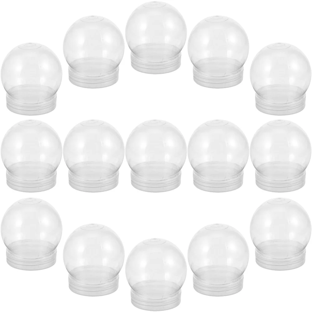 15 Pcs DIY Snow Globe Ball Shape Water Kit Screw Cap Empty Globes Plastic Props Clear Mini
15 Pcs DIY Snow Globe Ball Shape Water Kit Screw Cap Empty Globes Plastic Props Clear Mini