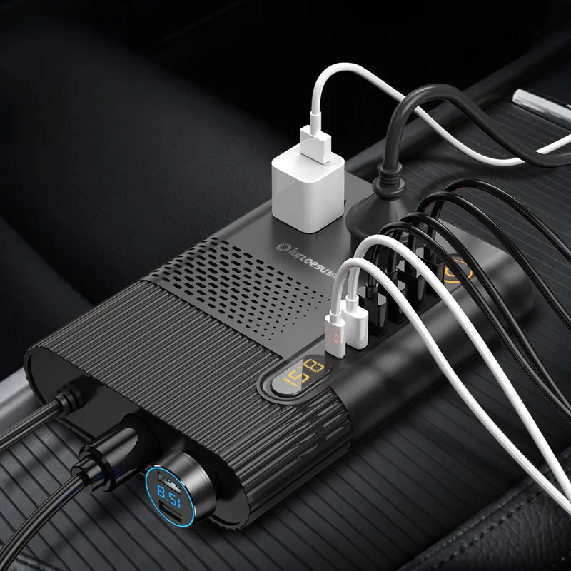 DC 12V 24V To AC 220V Converter Charger Adapter 2 Socket 4 Ports USB 200W Car Power Inverter Cigarette Lighter Inverter Charger
DC 12V 24V To AC 220V Converter Charger Adapter 2 Socket 4 Ports USB 200W Car Power Inverter Cigarette Lighter Inverter Charger