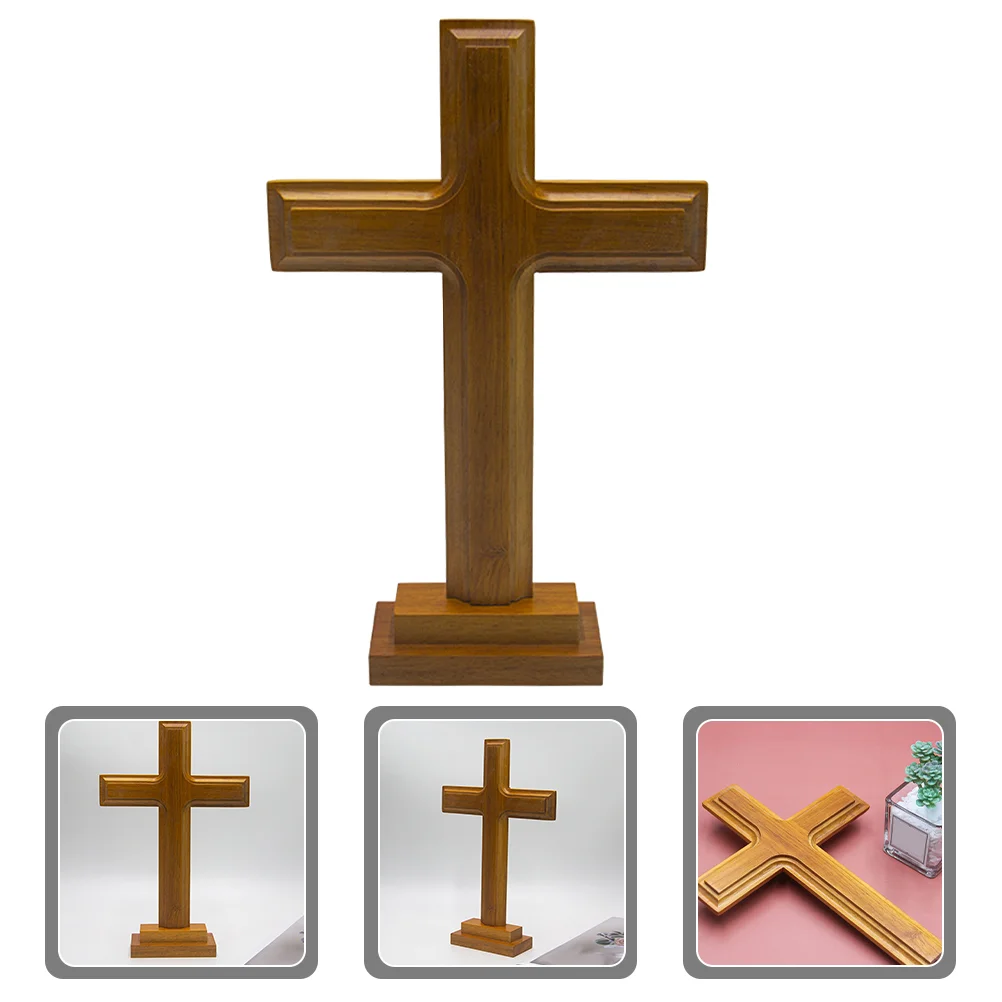 Wood Cross with Base Wooden Cross Ornament Exquisite Wood Cross Craft Decor Tabletop Decor
Wood Cross with Base Wooden Cross Ornament Exquisite Wood Cross Craft Decor Tabletop Decor