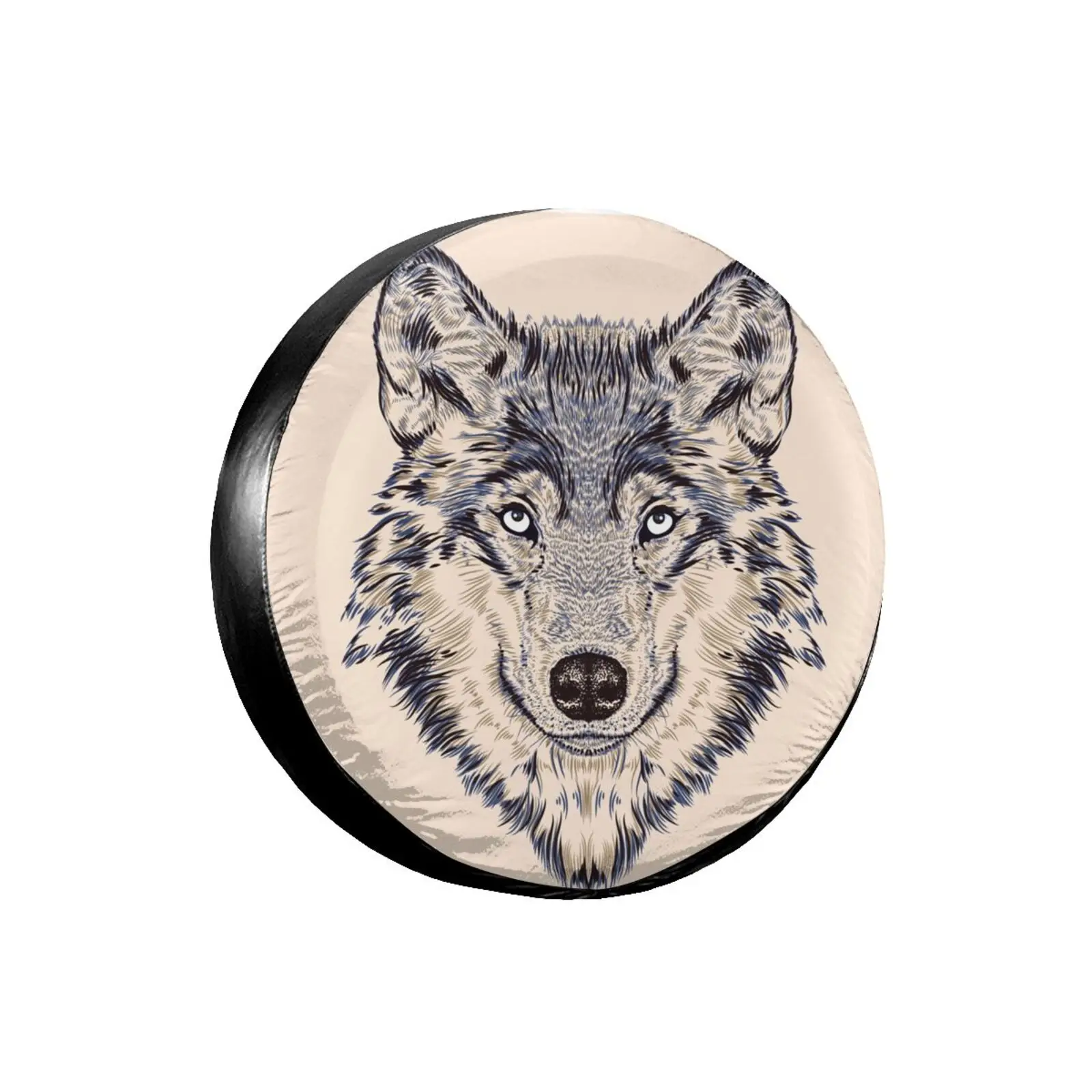 

Foruidea 3D Printed Wolf Spare Tire Cover Waterproof Dust-Proof UV Sun Wheel Tire Cover Fit for ,Trailer,