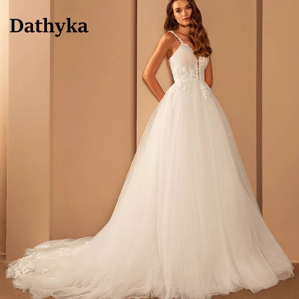 Dathyka Chic Criss-Cross Back Button Fitted Wedding Dress For Mariages Spaghetti Strap Sleeveless Vestidos De Novia Customized
Dathyka Chic Criss-Cross Back Button Fitted Wedding Dress For Mariages Spaghetti Strap Sleeveless Vestidos De Novia Customized