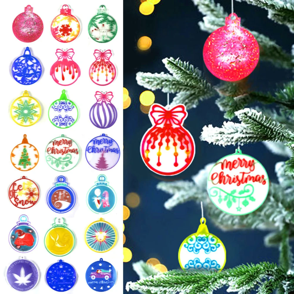 

14Pcs Christmas DIY Silicone Decoration Mold Epoxy Resin Mould Snowflake Keychain Earring Making Tools Elk Pendant Resin Crafts