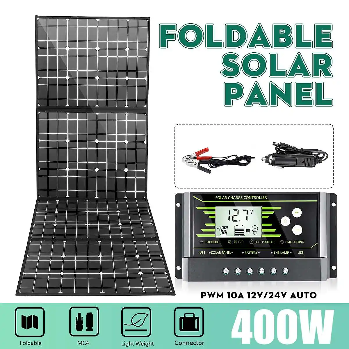 400W Solar Panel 18V DC Cable USB Port Outdoor Portable Battery Charger For Phone Car Yacht RV Lights Charging With Controller
400W Solar Panel 18V DC Cable USB Port Outdoor Portable Battery Charger For Phone Car Yacht RV Lights Charging With Controller