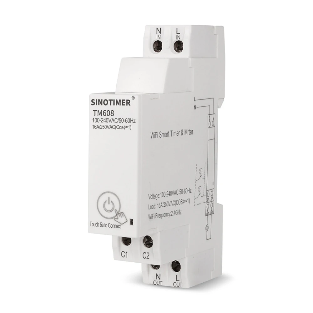 TM608/TM609 Smart Wireless Remote Control WiFi Timer 100-240V Rail Timer Switch Works with Tuya APP/Smart Life APP
TM608/TM609 Smart Wireless Remote Control WiFi Timer 100-240V Rail Timer Switch Works with Tuya APP/Smart Life APP
