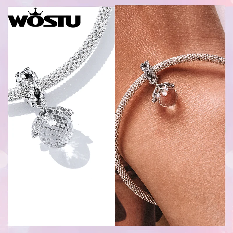 Wostu New 925 Sterling Silver Natural Round Clear Crystal Charms Pendants Vintage Beads For Women Fit Original Bracelet Necklace
Wostu New 925 Sterling Silver Natural Round Clear Crystal Charms Pendants Vintage Beads For Women Fit Original Bracelet Necklace