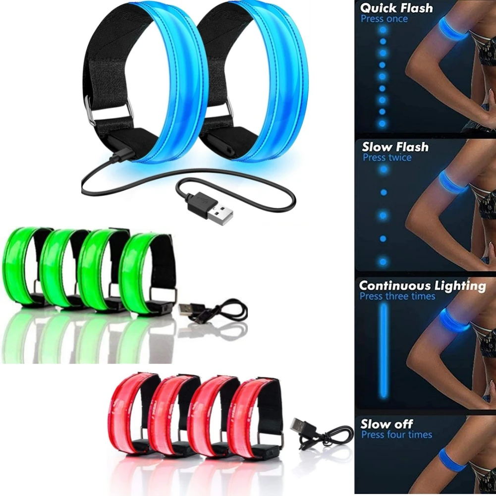 1-4PCS Reflective Bracelet USB Charging LED Luminous Night Running Armband Bracelet Night Reflective Safety Belt Outdoor Sports
1-4PCS Reflective Bracelet USB Charging LED Luminous Night Running Armband Bracelet Night Reflective Safety Belt Outdoor Sports