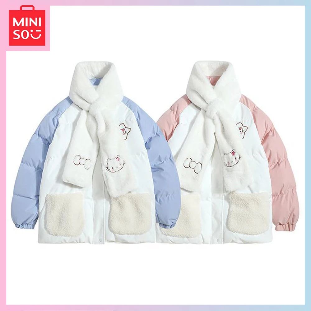 Miniso Cute Cartoon Hellokitty Winter New Loose Thermal Insulation Thick Hand Stuffed Cotton Jacket Scarf Couple Bread Suit
Miniso Cute Cartoon Hellokitty Winter New Loose Thermal Insulation Thick Hand Stuffed Cotton Jacket Scarf Couple Bread Suit