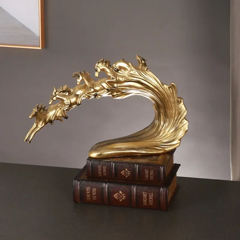 Galloping Horses Pentium Скульптура Вход Гостиная Спальня Настольный Обеденный Стол