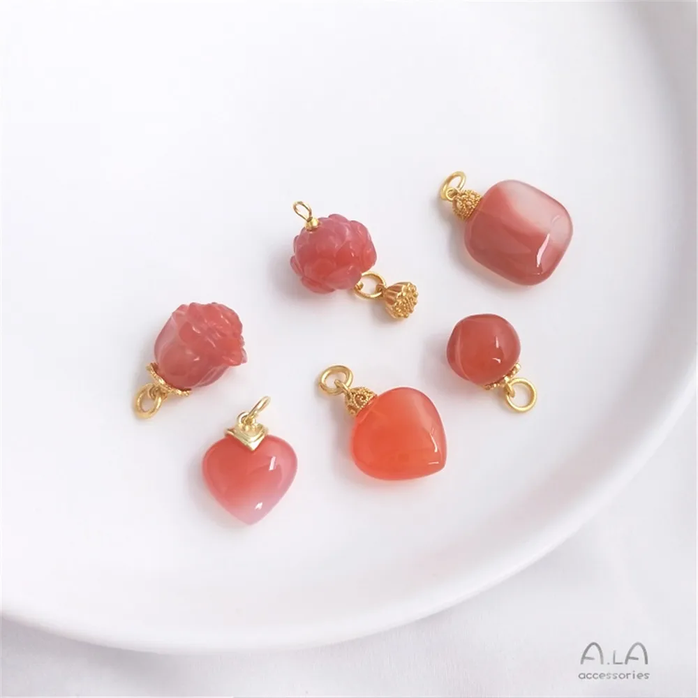 Natural South red salt source candy agate peach cabbage peach heart lotus pendant diy necklace bracelet ornaments pendant
Natural South red salt source candy agate peach cabbage peach heart lotus pendant diy necklace bracelet ornaments pendant