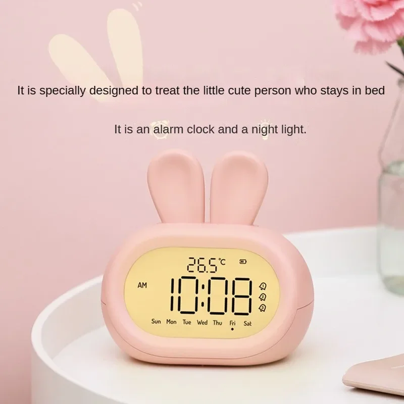 New Intelligent Creative Rabbit Alarm Clock Student Alarm Clock Silent Bedroom Night Lamp Timing Countdown Multifunctional Clock
New Intelligent Creative Rabbit Alarm Clock Student Alarm Clock Silent Bedroom Night Lamp Timing Countdown Multifunctional Clock