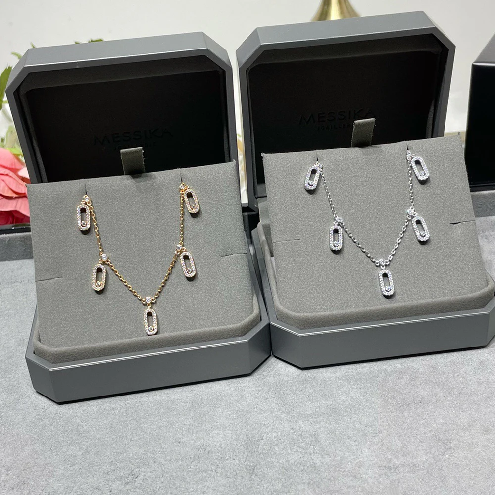 French luxury jewelry brand 925 sterling silver 18k rose gold diamond pendant collar, Move series women's necklace, wedding gift
French luxury jewelry brand 925 sterling silver 18k rose gold diamond pendant collar, Move series women's necklace, wedding gift