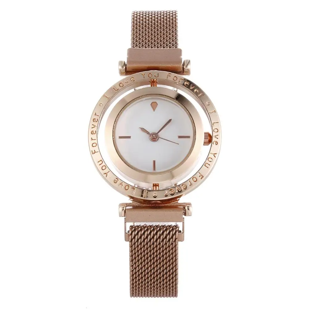 NO.2-2582 Fashion Magnetic Watches For Women Rotating Watch Quartz Clock Female Small Dial Alloy Milan Band Watch Ring For
NO.2-2582 Fashion Magnetic Watches For Women Rotating Watch Quartz Clock Female Small Dial Alloy Milan Band Watch Ring For