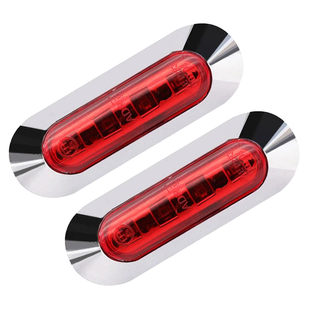 2Pcs 4-LED Side Marker Light Lamp Clearance Car Truck Trailer Chrome 12V-24V Red (1000K) ABS+ PMMA Light Cover Waterproof IP67
2Pcs 4-LED Side Marker Light Lamp Clearance Car Truck Trailer Chrome 12V-24V Red (1000K) ABS+ PMMA Light Cover Waterproof IP67