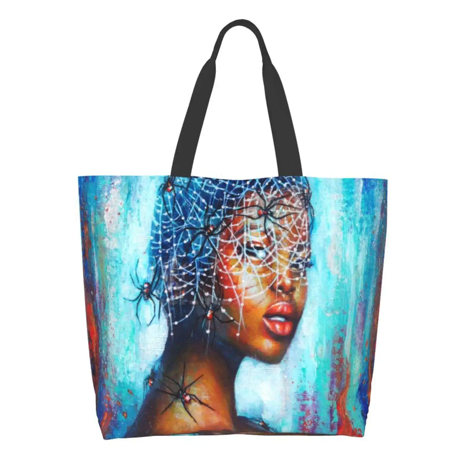 Ladies Casual Handbag Tote Bag Reusable Large Capacity Black Girl Negro Spider Black Red Rose Flower Widow Model Witch Witch
Ladies Casual Handbag Tote Bag Reusable Large Capacity Black Girl Negro Spider Black Red Rose Flower Widow Model Witch Witch