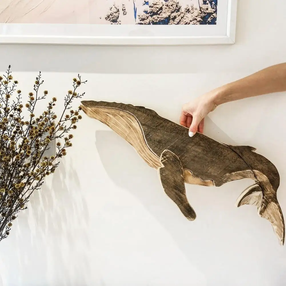 Animal Ornament Convenient Wood Anti-rust Marine Element Whale Wall Decoration Wide Application Wall Ornament for Office
Animal Ornament Convenient Wood Anti-rust Marine Element Whale Wall Decoration Wide Application Wall Ornament for Office