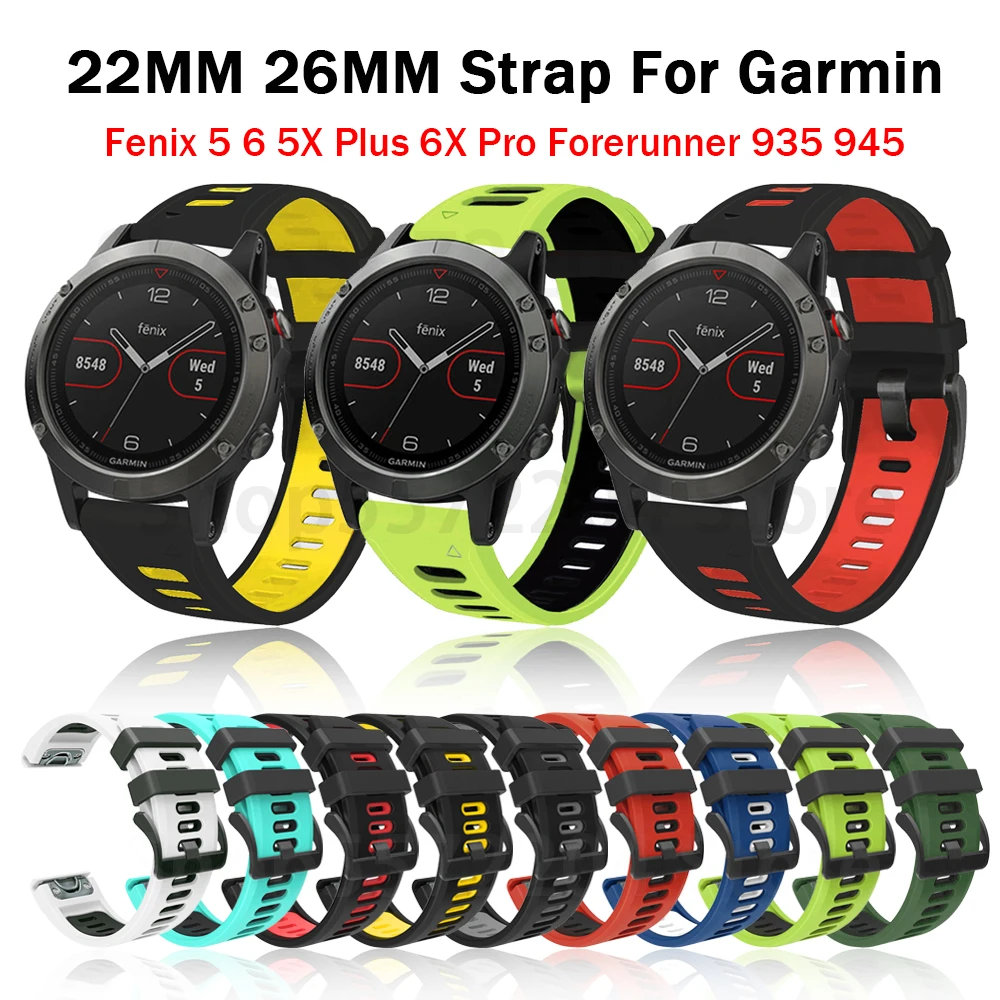 26 22MM Silicone Strap QuickFit Bracelet watch band For Garmin Fenix 7X 7 6 6X Pro/5X 5 Plus/Fenix 3 HR/935 945 Smart WristBand
26 22MM Silicone Strap QuickFit Bracelet watch band For Garmin Fenix 7X 7 6 6X Pro/5X 5 Plus/Fenix 3 HR/935 945 Smart WristBand