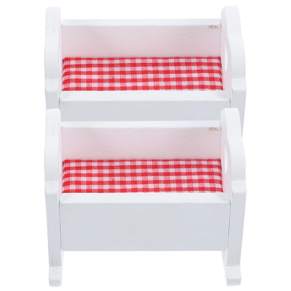 2pcs Miniature Infanette Model Mini House Wooden Baby Cot House Layout Cradle Model
2pcs Miniature Infanette Model Mini House Wooden Baby Cot House Layout Cradle Model