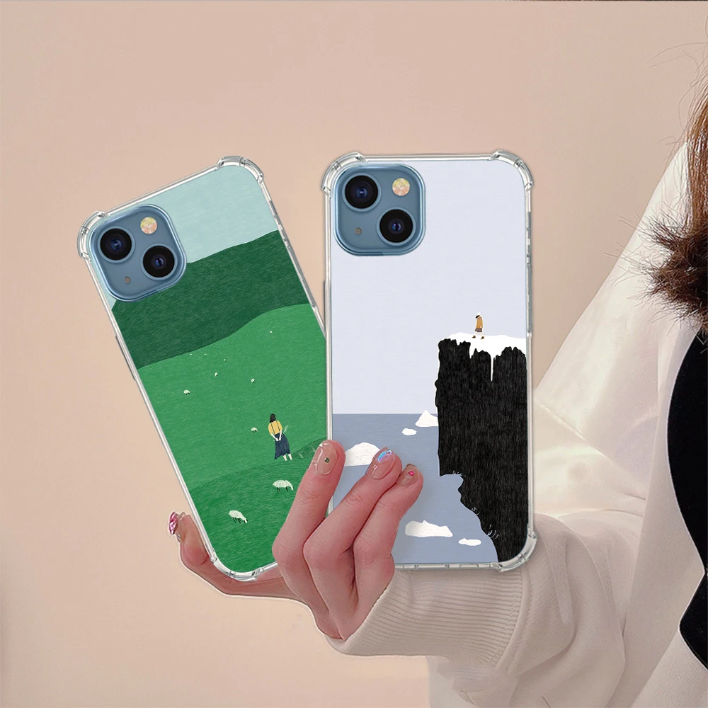 Luxury Landscape Anime Four Corners Anti-fall Soft Shell phone case For iPhone 13 12 mini 11 pro xs max X XR 6 7 8 S plus SE 2 3
Luxury Landscape Anime Four Corners Anti-fall Soft Shell phone case For iPhone 13 12 mini 11 pro xs max X XR 6 7 8 S plus SE 2 3