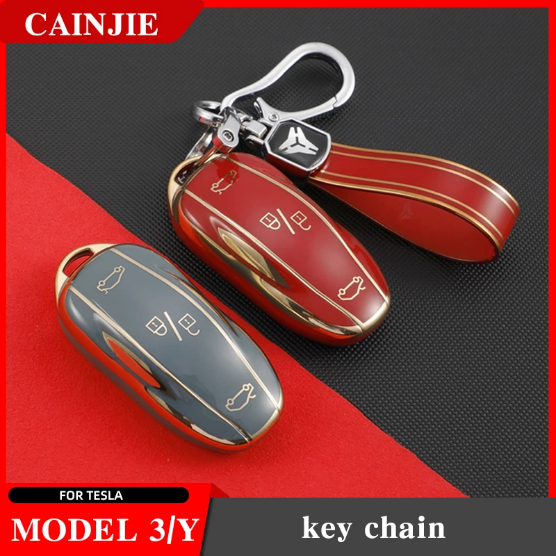 For Tesla Key Case For Model 3 / Y Smart Remote Car Key Cover TPU Full Surround Shell Accessories With Keychain Black
For Tesla Key Case For Model 3 / Y Smart Remote Car Key Cover TPU Full Surround Shell Accessories With Keychain Black