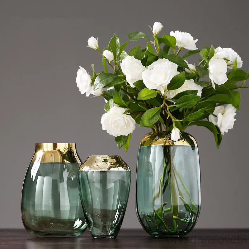 

Скандинавский стиль, роскошная стеклянная ваза из Пномпеня, прозрачная стеклянная гидропонная Цветочная композиция, Современное украшение для дома, свадебная ваза