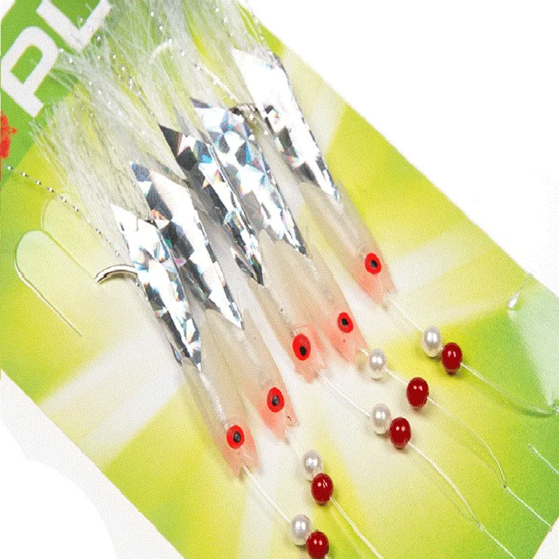 5 Pcs Fishing Lure Mackerel Bashers 5 Hook Sea Fishing Rigs Fishing Lure String Anti-entanglement Fish Head Hook Terminal Tackle
5 Pcs Fishing Lure Mackerel Bashers 5 Hook Sea Fishing Rigs Fishing Lure String Anti-entanglement Fish Head Hook Terminal Tackle