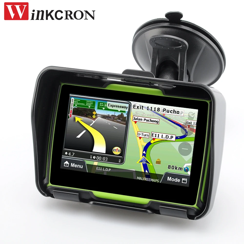 

Best Car Motorcycle GPS Navigation 4.3" TFT Touch IPX7 Waterproof Bluetooth GPS Navigator Tracker Bullit in 8GB FM BT Map Free