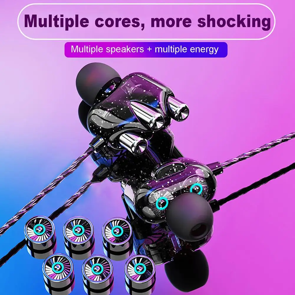 New Wired Headphones With Microphone for pubg PS4 CSGO Transparent In-ear Double Moving Coil Noise Reduction Tuning Headset
New Wired Headphones With Microphone for pubg PS4 CSGO Transparent In-ear Double Moving Coil Noise Reduction Tuning Headset