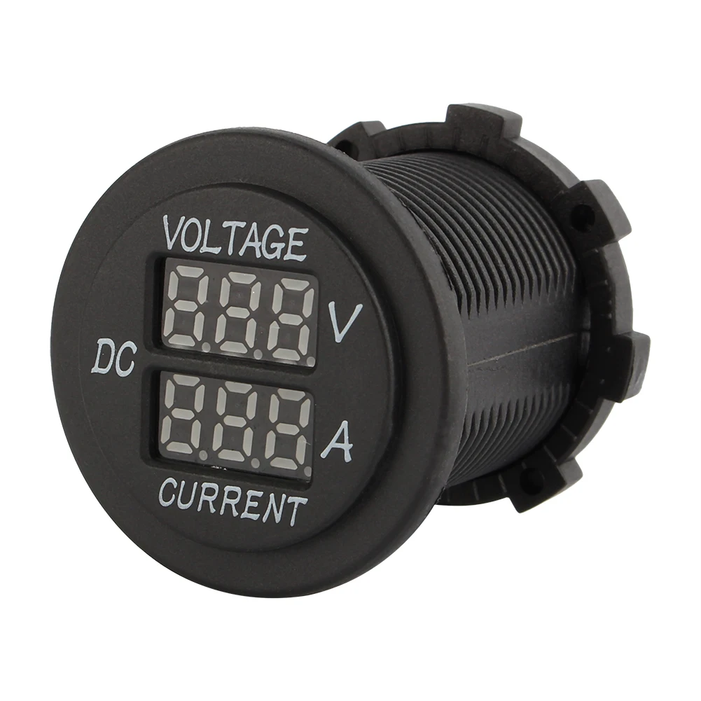 Автомобильный мотоцикл DC 12-24V двойной светодиодный цифровой вольтметр Амперметр