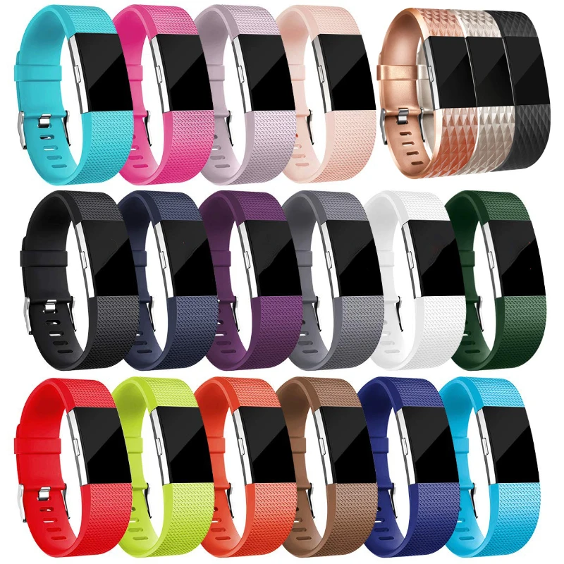 

Silicone Sport Wrist Strap for Fitbit Charge 2 Watch Bands Replacement Wristbands Smartwatch Band Bracelet For Fitbit Charge 2