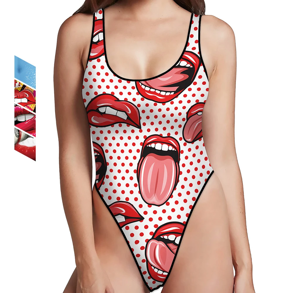 3D Printed Mouth One Piece Swimwear Women Sexy Backless Slim Fit Swimsuit Bikinis Fashion Cosplay Summer Beach Swimming Suit
3D Printed Mouth One Piece Swimwear Women Sexy Backless Slim Fit Swimsuit Bikinis Fashion Cosplay Summer Beach Swimming Suit