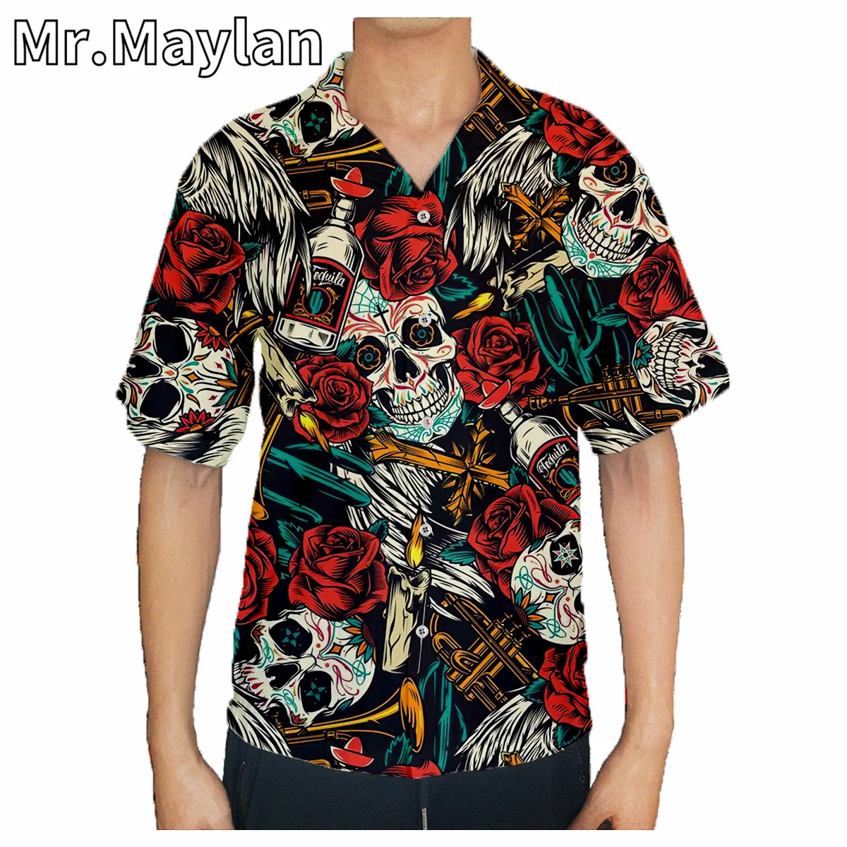 Skull Rose 3D Printed Beach Hawaiian Summer Shirt Short Sleeve Shirt Streetwear Oversized 5XL Camisa Social Chemise Homme-33
Skull Rose 3D Printed Beach Hawaiian Summer Shirt Short Sleeve Shirt Streetwear Oversized 5XL Camisa Social Chemise Homme-33