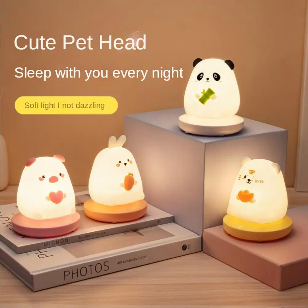 Silicone Led Night Light USB Charging Battery Cute Tiger Tiger Panda Pig Animal Bedroom Bedside Table Lamp For Kids Room Decor
Silicone Led Night Light USB Charging Battery Cute Tiger Tiger Panda Pig Animal Bedroom Bedside Table Lamp For Kids Room Decor