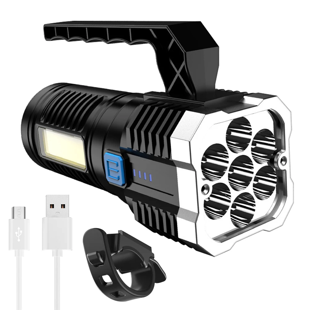BORUiT Super Bright LED Flashlight Multifunctional COB Torch 18650 4-Mode USB Rechargeable Flashlight Used For Outdoor Camping
BORUiT Super Bright LED Flashlight Multifunctional COB Torch 18650 4-Mode USB Rechargeable Flashlight Used For Outdoor Camping