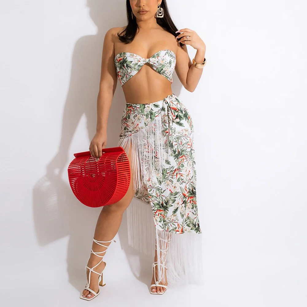 2022 Summer New Floral Printed Skirts Sets For Women Crop Tops & Skirt Beach Vocation Fashion Elegant Femme 2 Piece Matching Set 
2022 Summer New Floral Printed Skirts Sets For Women Crop Tops & Skirt Beach Vocation Fashion Elegant Femme 2 Piece Matching Set